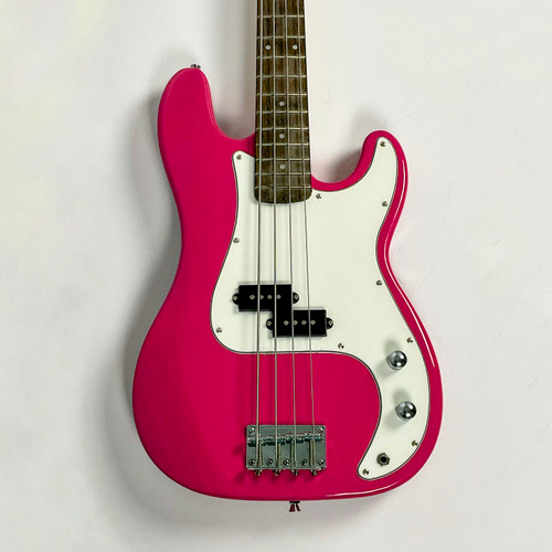 Vist Large View of Product Image Which is Used Crescent P Bass Guitar Pink 4-String