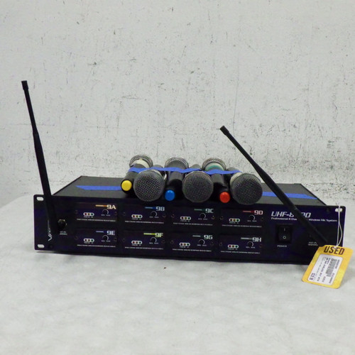 Vist Large View of Product Image Which is Used Vocopro Uhf-880 Wireless Unit with Six Microhone Wireless Microphone