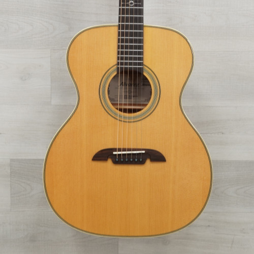 Vist Large View of Product Image Which is Used Alvarez AF60 Herringbone Folk Solid Top Acoustic Guitar Natural