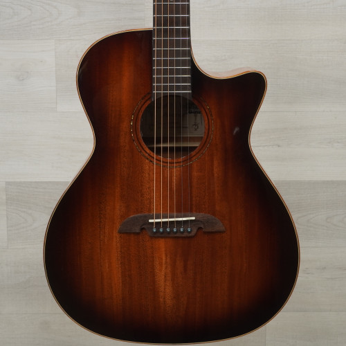 Vist Large View of Product Image Which is Used Alvarez AG66CESHB Deluxe Solid Top Acoustic Guitar Tobacco Sunburst