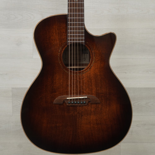 Vist Large View of Product Image Which is Used Alvarez AG66CESHB Deluxe Solid Top Acoustic Guitar Tobacco Sunburst