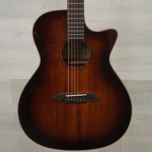 Vist Large View of Product Image Which is Used Alvarez AG66CESHB Deluxe Solid Top Acoustic Guitar Tobacco Sunburst