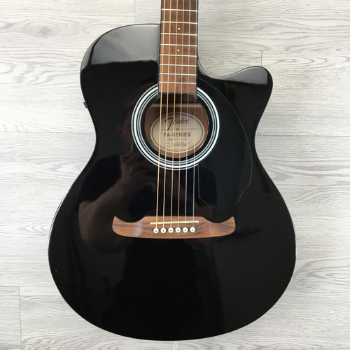 Vist Large View of Product Image Which is Used Fender FA-135CE ACOUSTIC /ELECTRIC Laminate Top Acoustic Guitar Black