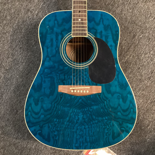 Vist Large View of Product Image Which is Used Hondo II DREADNOUGHT ASIS Laminate Top Acoustic Guitar Blue