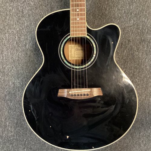 Vist Large View of Product Image Which is Used Ibanez AEG AS-IS Laminate Top Acoustic Guitar Black
