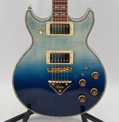 Vist Large View of Product Image Which is Used Ibanez AR420 TRANSPARENT BLUE FADE Double Cut Electric Guitar Blue 6-String