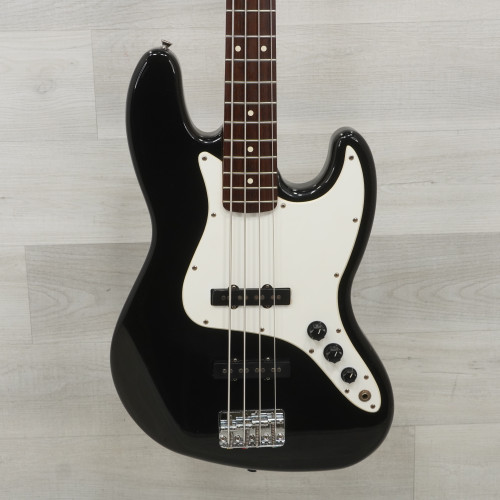 Vist Large View of Product Image Which is Used Fender Squier Series Jazz Bass Guitar Black