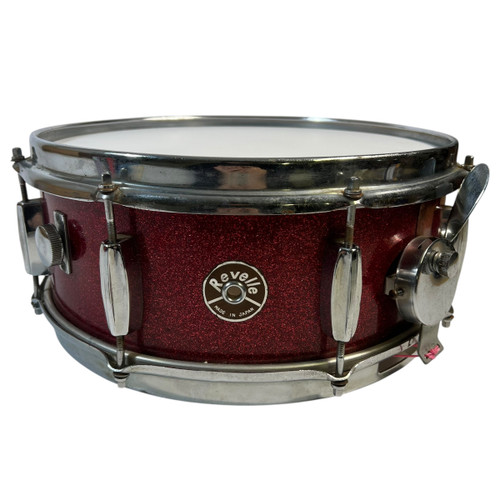 Vist Large View of Product Image Which is Used REVELLE 14" X 5.5" (Made in Japan) Vintage Wood Snare Drum