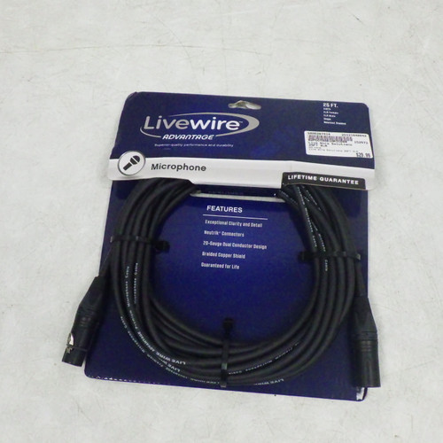 Vist Large View of Product Image Which is Used Live Wire Solutions 25FT XLR Pro Sound Product
