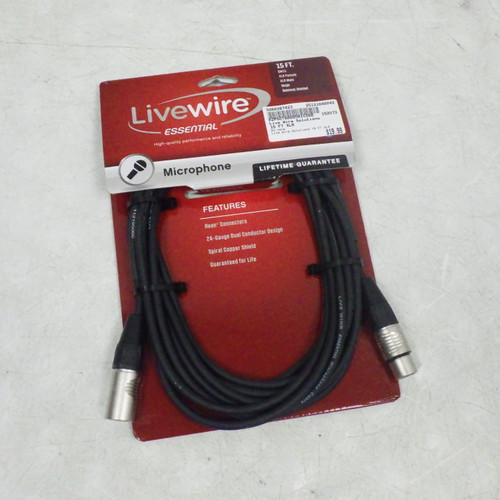 Vist Large View of Product Image Which is Used Live Wire Solutions 15 FT XLR Pro Sound Product