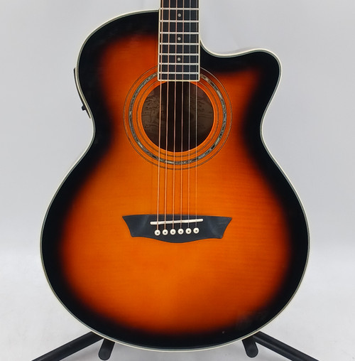 Vist Large View of Product Image Which is Used Washburn MINI JUMBO EA15ATB Laminate Top Acoustic Guitar Sunburst