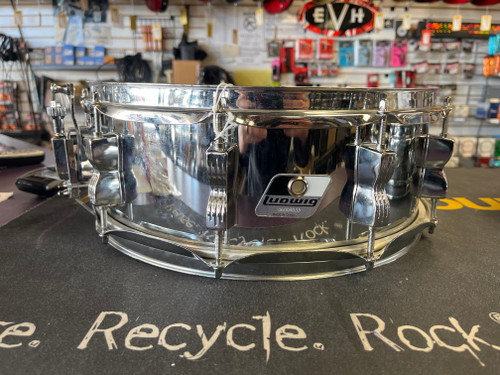 Vist Large View of Product Image Which is Used Ludwig ROCKER SNARE Metal Snare Drum 14"