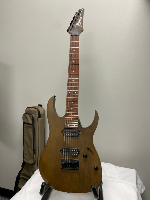 Vist Large View of Product Image Which is Used Ibanez RG7421 7-STRING WALNUT MATTE FINISH Offset Double Cutaway Electric Guitar Wood 7-String