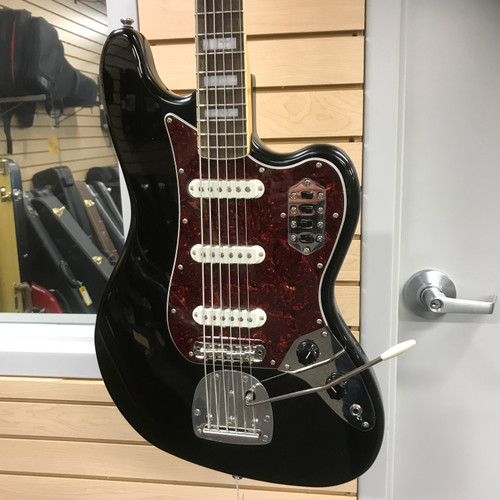 Vist Large View of Product Image Which is Used Squier BASS VI Offset Double Cutaway Electric Guitar Black 6-String