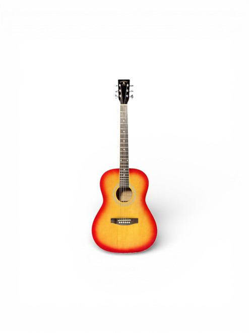 Vist Large View of Product Image Which is Used Indiana IDA-CB Laminate Top Acoustic Guitar Cherry Sunburst