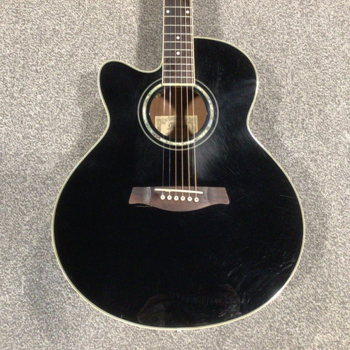 Vist Large View of Product Image Which is Used IBANEZ AEL10LE-BK-14-02 Left-Handed Acoustic-Electric Guitar (AS-IS)