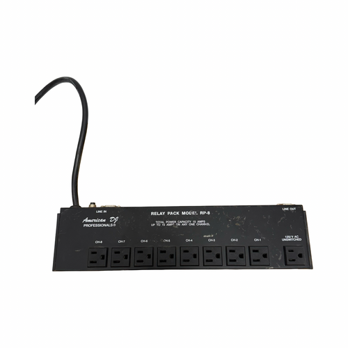 Vist Large View of Product Image Which is Used American DJ RELAY PACK MODEL RP-8 Pro Sound Accessory