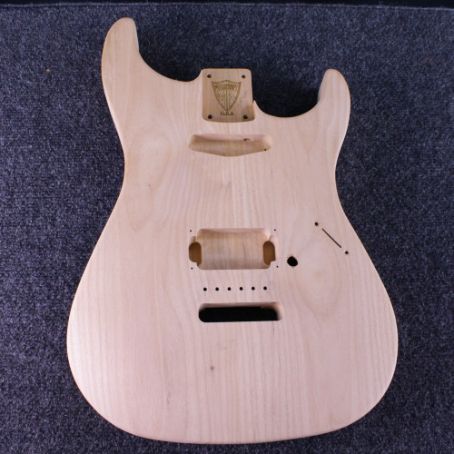 Vist Large View of Product Image Which is Used MUSIKRAFT DINKY BODY UNFINISHED FUN Super S Electric Guitar Natural 6-String