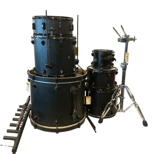 Vist Large View of Product Image Which is Used Mapex 6PC MARS SHELLS W/DW TOM MOUNT Drum Shell Kit Black