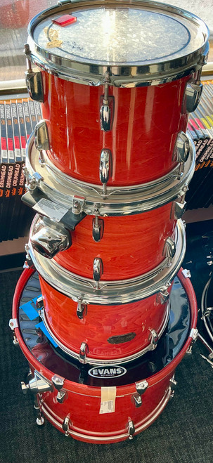 Vist Large View of Product Image Which is Used Pearl EXPORT Vintage Drum Shell Kit Orange