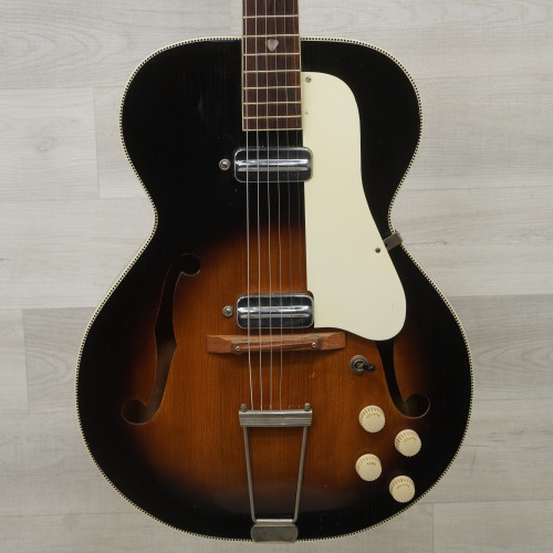 Vist Large View of Product Image Which is Used Kay K6550 Vintage Semi-hollow Electric Guitar Tobacco Sunburst AS IS