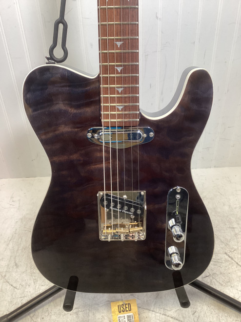 Vist Large View of Product Image Which is Used BUD VEAZEY VZ CUSTOM T-TYPE T Type Electric Guitar Black 6-String