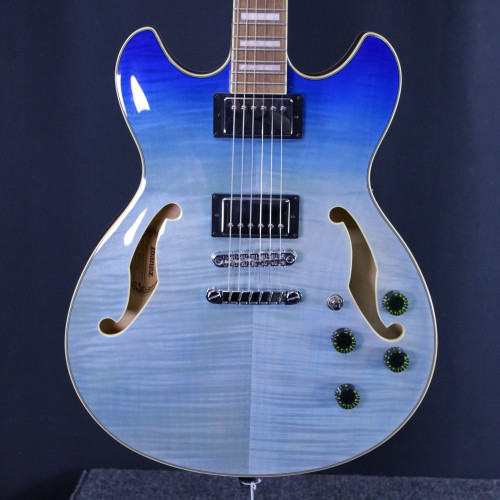 Vist Large View of Product Image Which is Used Ibanez ARTCORE AS73FM-AZG Semi-Hollow Electric Guitar Blue 6-String