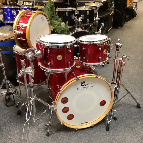 Vist Large View of Product Image Which is Used Ellis Drum Company 5 PC Drum Kit Red