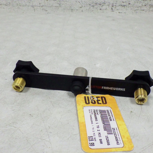 Vist Large View of Product Image Which is Used Gator FRAMEWORKS 1 TO 2 MIC BAR Microphone Stand