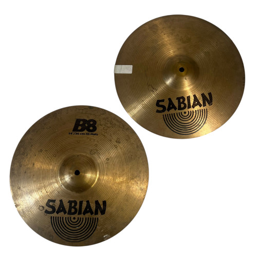 Vist Large View of Product Image Which is Used Sabian 14" B8 Hi Hat Cymbals