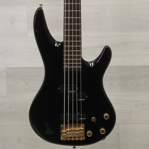 Vist Large View of Product Image Which is Used Samick 5 String Bass Guitar Black AS IS