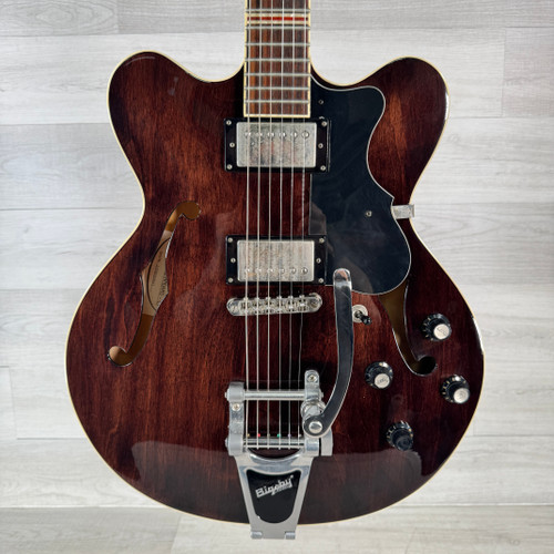 Vist Large View of Product Image Which is Used Hofner Verythin Standard - CT Semi-Hollowbody Electric Guitar - Brown - Case Included