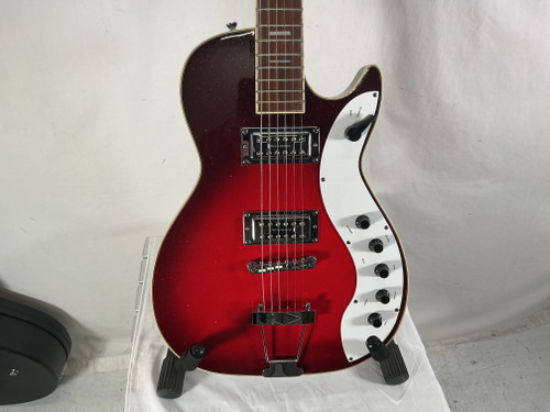 Vist Large View of Product Image Which is Used Silvertone 1423RSFB LP Type Electric Guitar Red 6-String