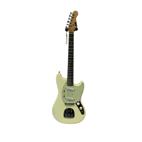 Vist Large View of Product Image Which is Used IVY MUSTANG COPY Offset Double Cutaway Electric Guitar White 6-String