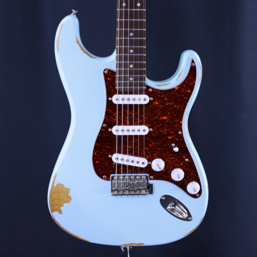 Vist Large View of Product Image Which is Used Vintage ICON V6 S Type Electric Guitar Blue 6-String