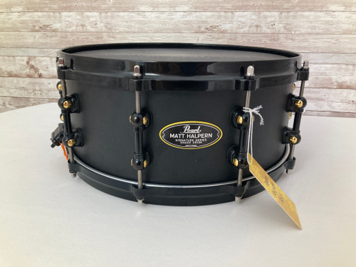 Vist Large View of Product Image Which is Used Pearl 14X6 MATT HALPERN SIG Metal Snare Drum