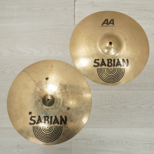 Vist Large View of Product Image Which is Used Sabian 14" Aa Flat Hats Hi Hat Cymbal Pair