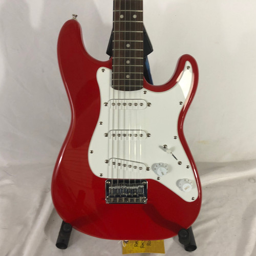 Vist Large View of Product Image Which is Used Squier MINI S Type Electric Guitar Red 6-String