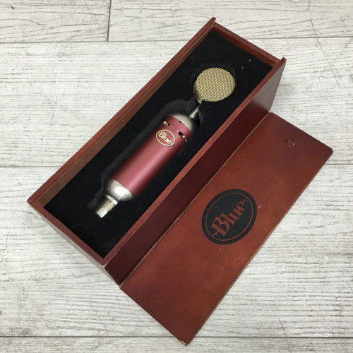 Vist Large View of Product Image Which is Used Blue Spark Red Condenser Microphone With Box