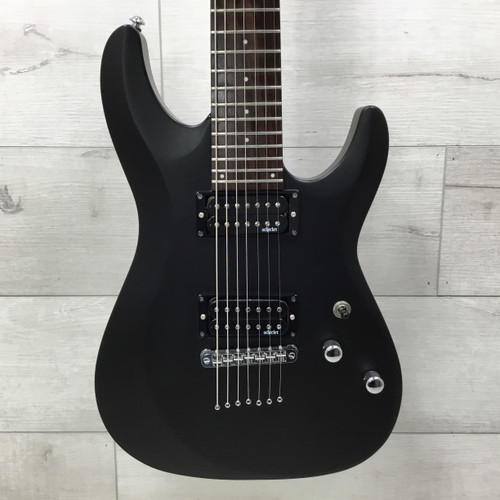 Vist Large View of Product Image Which is Used Schecter C-7 Deluxe Modern Metal Electric Guitar Satin Black 7-String
