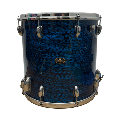 Vist Large View of Product Image Which is Used Slingerland 1960S BLUE AGATE 16X15 FLOOR TOM Vintage Floor Tom Blue 16"