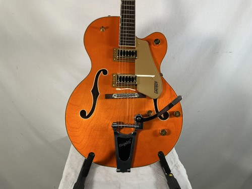Vist Large View of Product Image Which is Used Gretsch G5428TG-59 Semi-Hollow Electric Guitar Orange 6-String