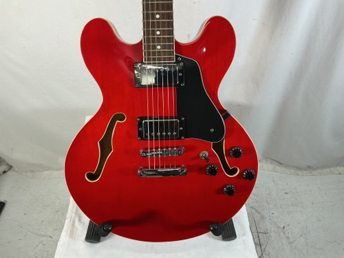 Vist Large View of Product Image Which is Used Hamer 335 COPY Double Cut Electric Guitar Red 6-String
