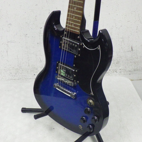 Vist Large View of Product Image Which is Used Crescent SG Copy Electric Guitar Blue 6-String