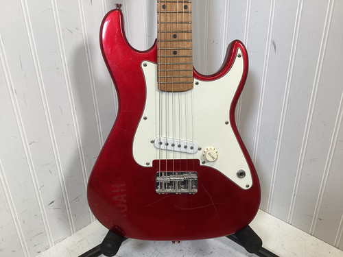 Vist Large View of Product Image Which is Used Harmony MINI STRAT S Type Electric Guitar Red 6-String