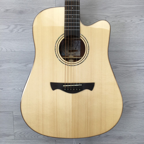 Vist Large View of Product Image Which is Used Tagima CF-2000 EQ DREAD Solid Top Acoustic Guitar Natural