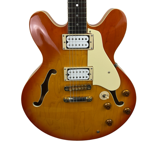 Vist Large View of Product Image Which is Used Mako TG-2HS Semi-Hollow Electric Guitar Cherry Sunburst 6-String
