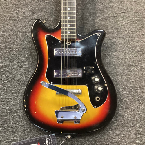 Vist Large View of Product Image Which is Used Teisco 2 PICKUP DOUBLE CUT Vintage Offset Dbl Cutaway Guitar Sunburst 6-String