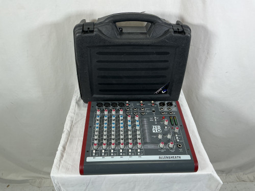 Vist Large View of Product Image Which is Used Allen & Heath ZED 10 W/CASE Compact Mixer