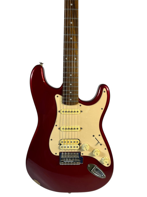 Vist Large View of Product Image Which is Used 2007 Squier AFFINITY STRAT Electric Guitar Candy Apple Red